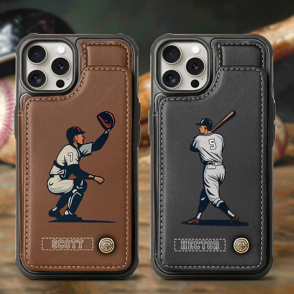 C'est la saison du baseball ! - Étui portefeuille personnalisé pour téléphone portable sur le thème du baseball