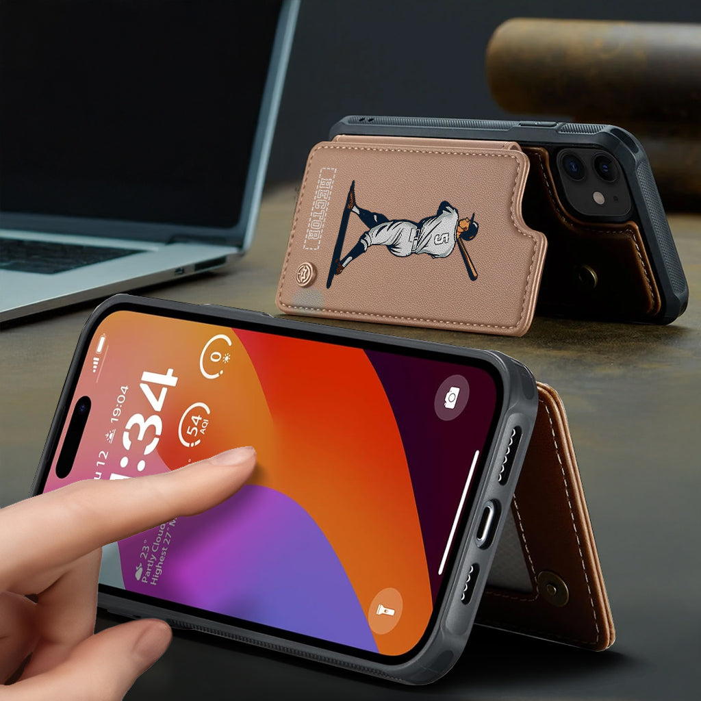 C'est la saison du baseball ! - Étui portefeuille personnalisé pour téléphone portable sur le thème du baseball