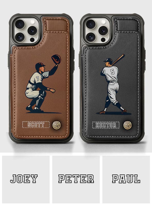 C'est la saison du baseball ! - Étui portefeuille personnalisé pour téléphone portable sur le thème du baseball