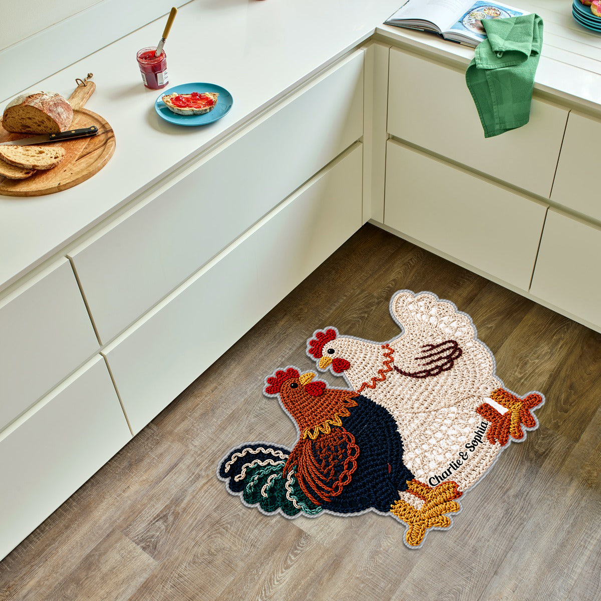 You & Me Couple Gift - Personalized Chicken Non-Slip Tufted Rug