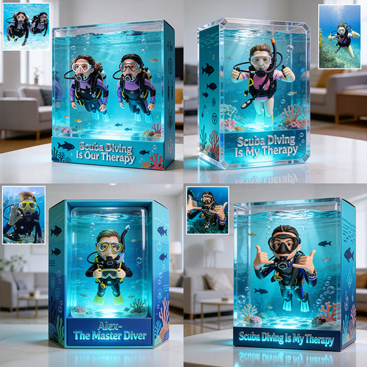 Plongée sous-marine, le plongeur confirmé - Plaque acrylique personnalisée sur mesure pour la plongée sous-marine