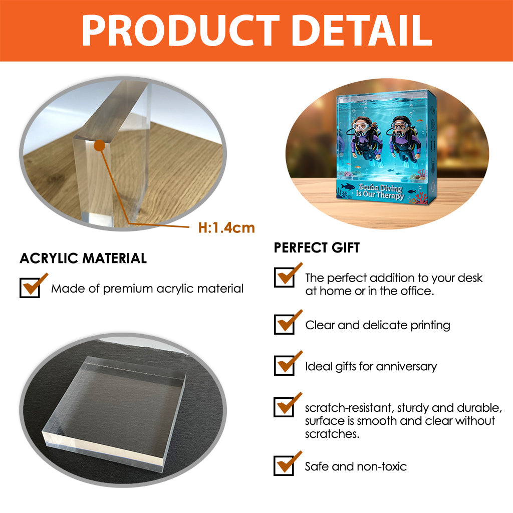 Scuba Diving, The Master Diver - Personalized Scuba Diving Custom Shaped Acrylic Plaque