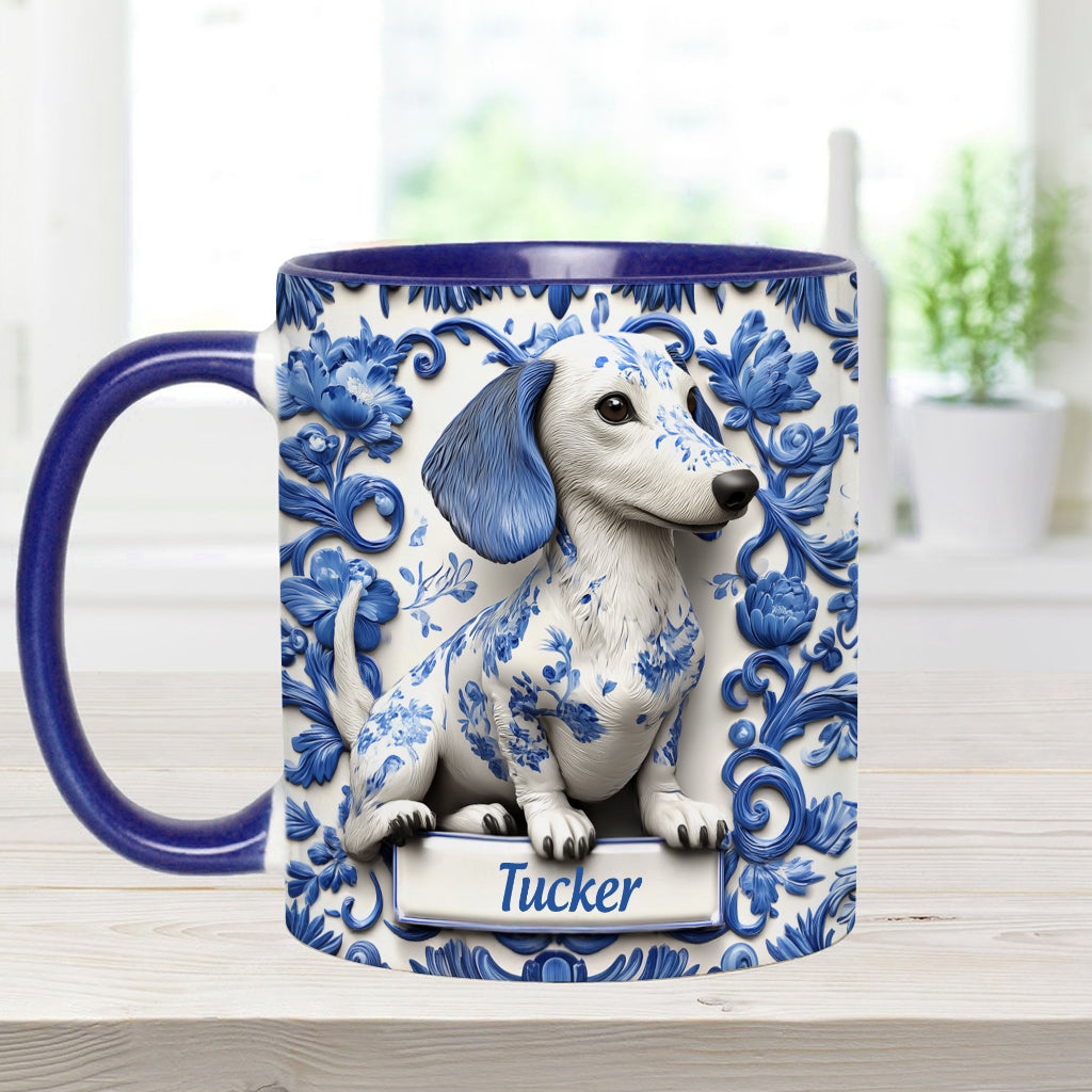 Cute Dachshund - Personalized Dog Accent Mug