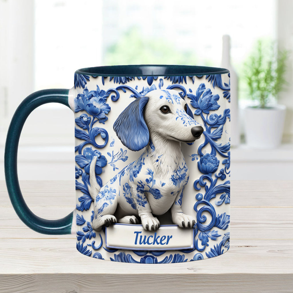 Cute Dachshund - Personalized Dog Accent Mug