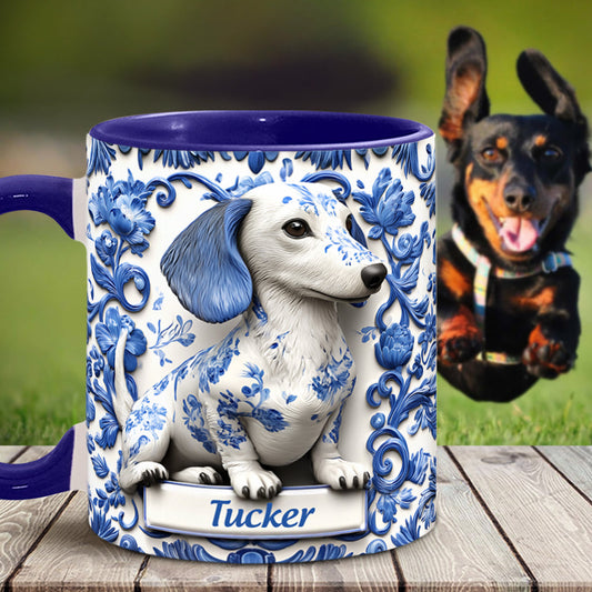 Mug personnalisé avec motif teckel mignon
