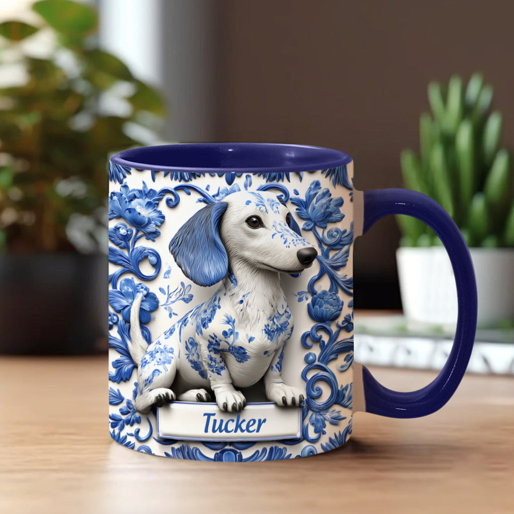 Cute Dachshund - Personalized Dog Accent Mug