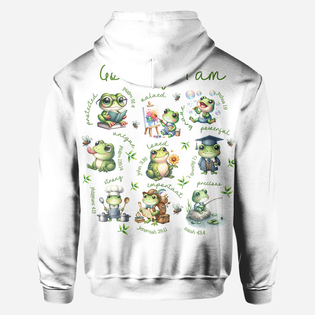Dieu dit que je suis - T-shirt personnalisé grenouille intégrale