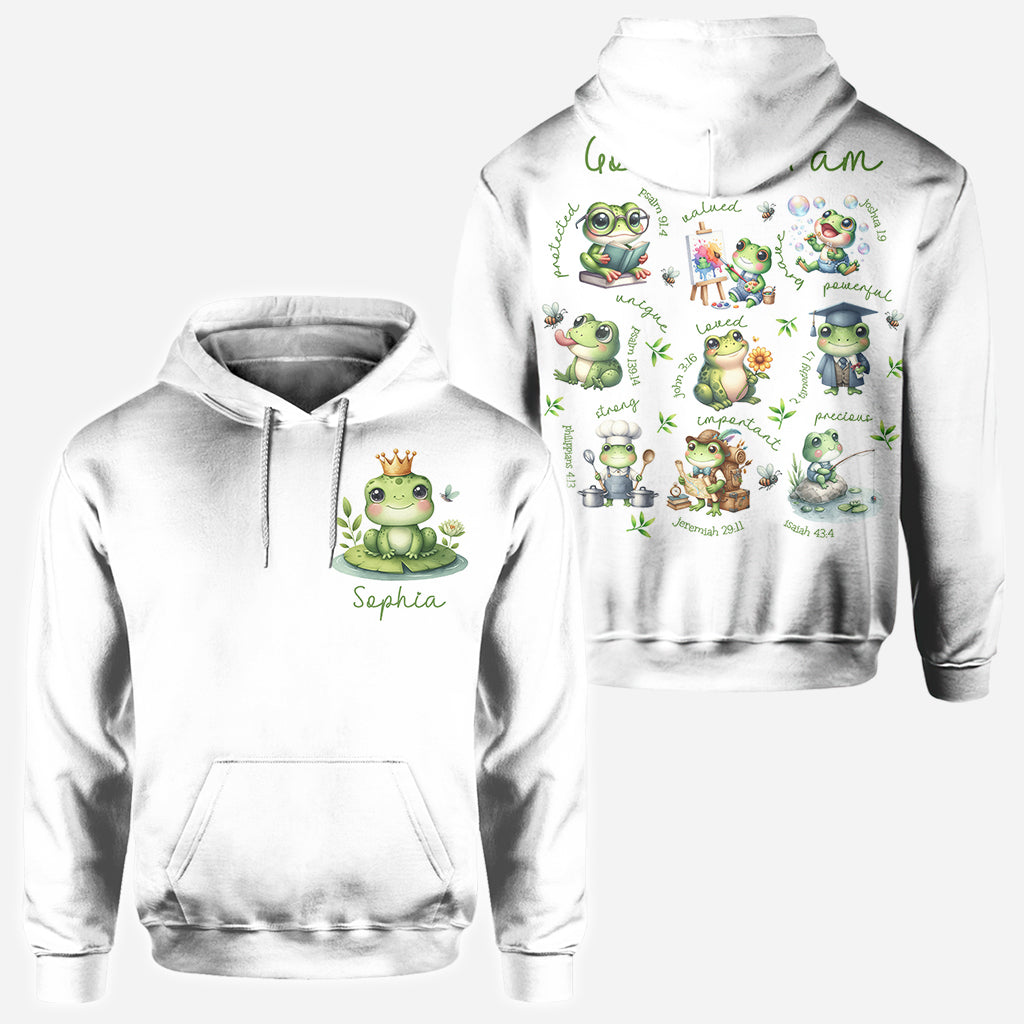 Dieu dit que je suis - T-shirt personnalisé grenouille intégrale