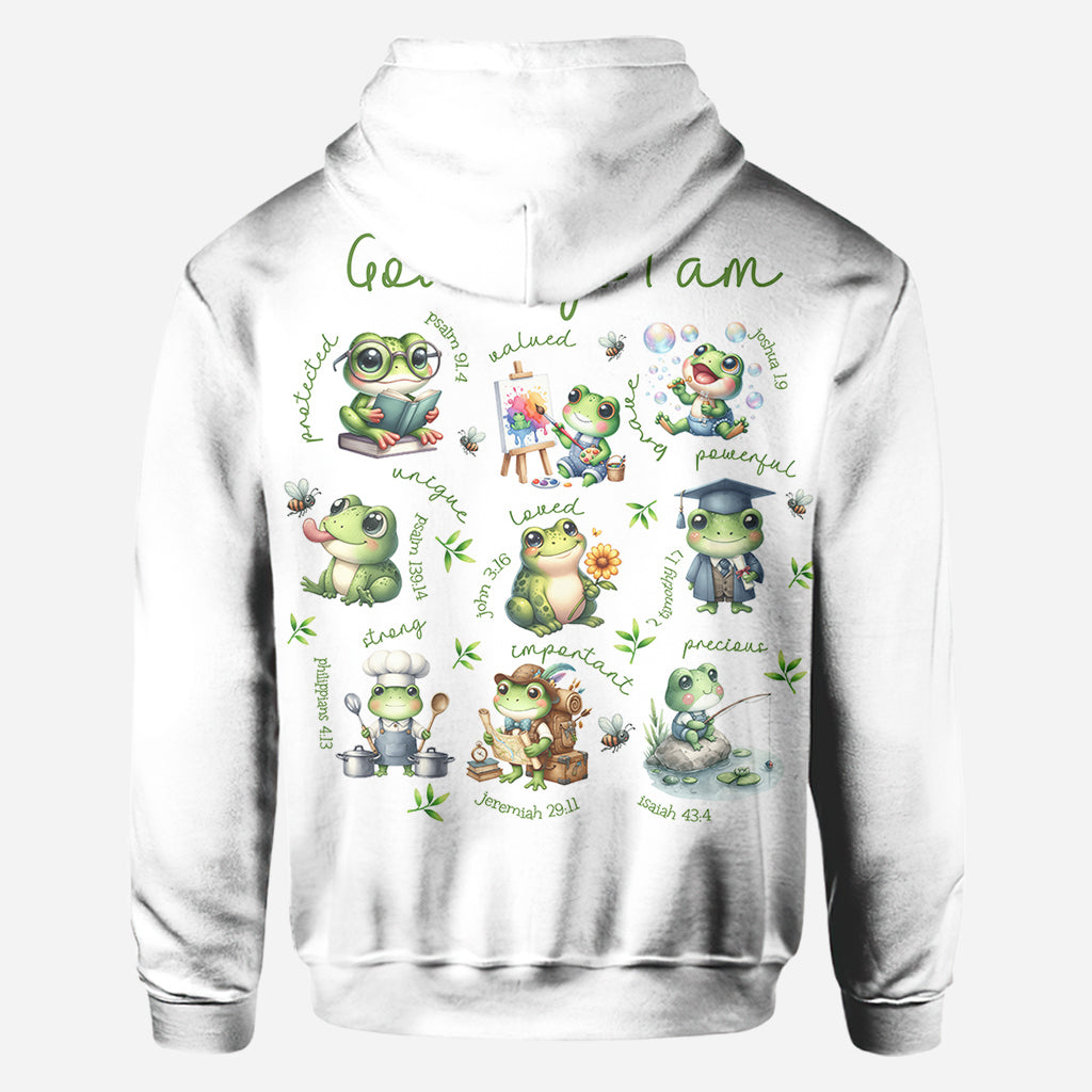 Dieu dit que je suis - T-shirt personnalisé grenouille intégrale