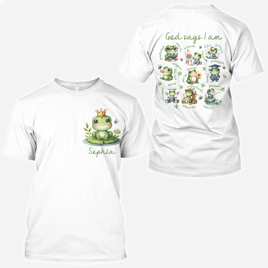 Dieu dit que je suis - T-shirt personnalisé grenouille intégrale