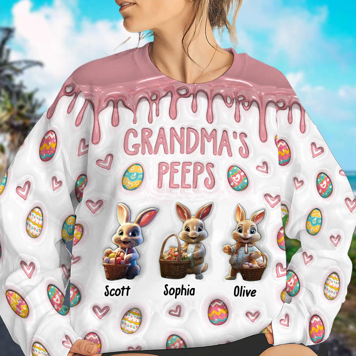 Grandma's Peeps - Personalized Grandma All Over Shirt