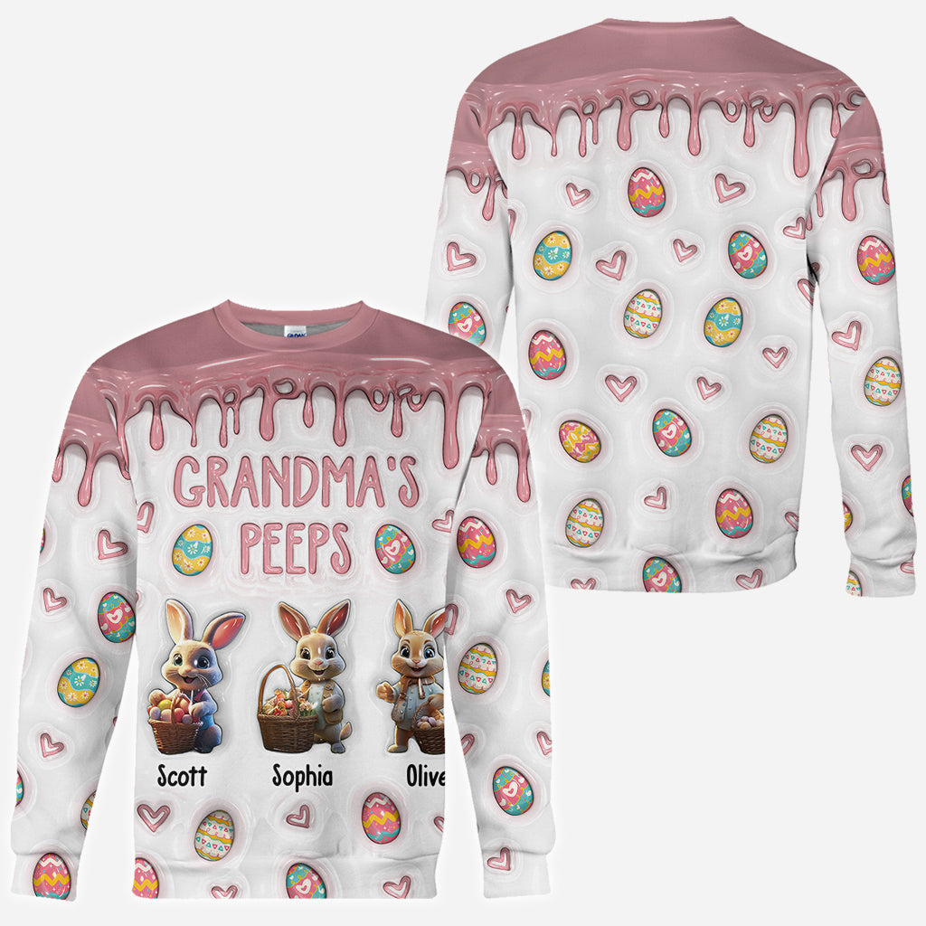 Grandma's Peeps - Personalized Grandma All Over Shirt
