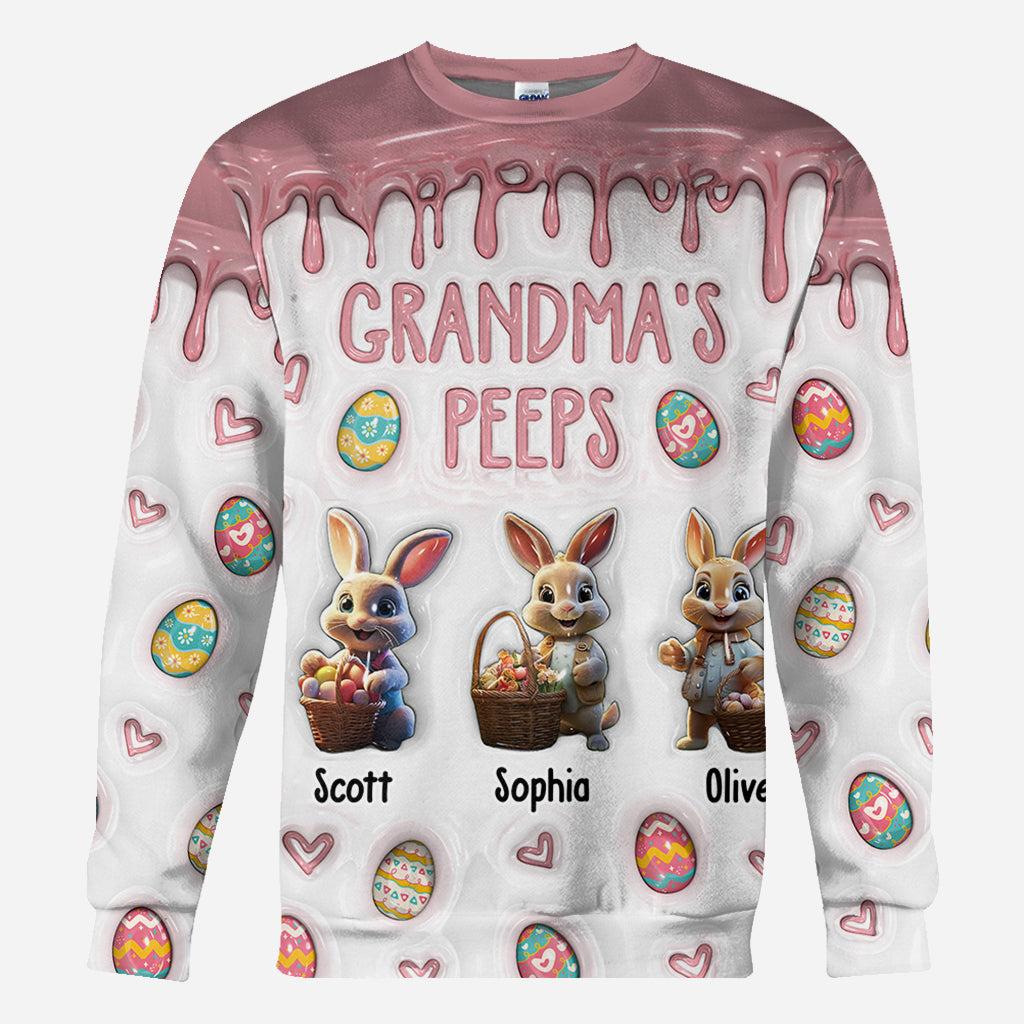 Grandma's Peeps - Personalized Grandma All Over Shirt