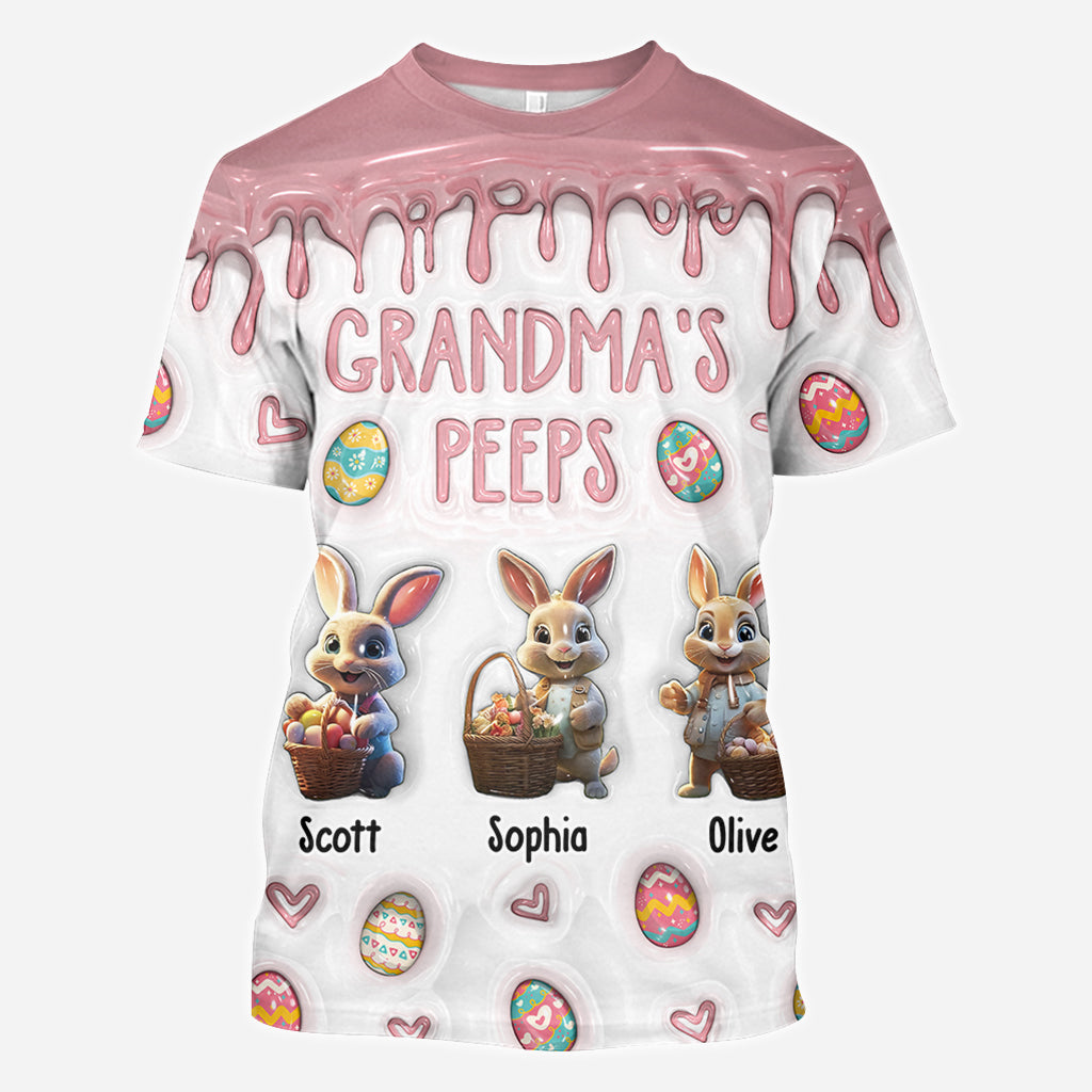 Grandma's Peeps - Personalized Grandma All Over Shirt