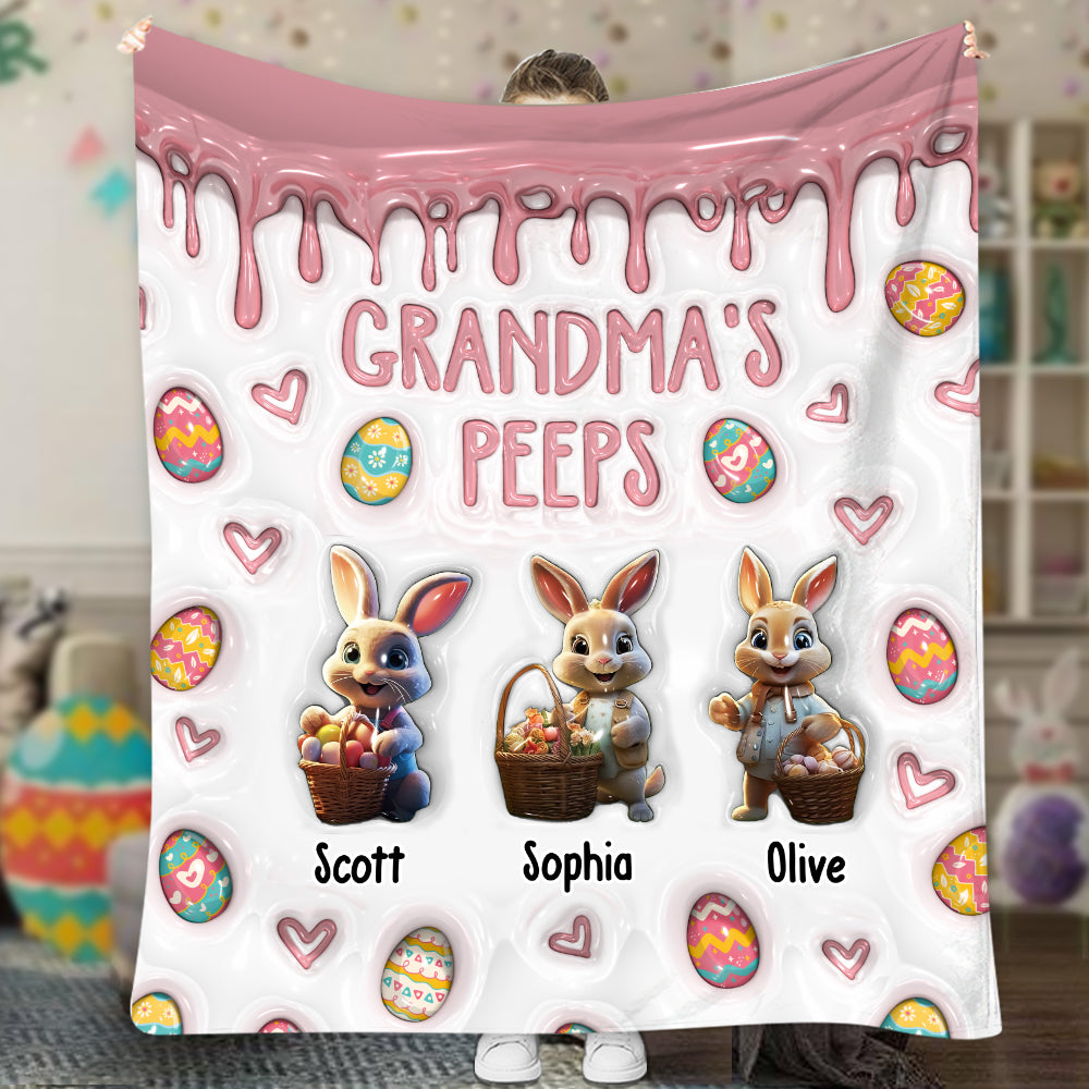 Grandma's Peeps - Personalized Grandma Blanket