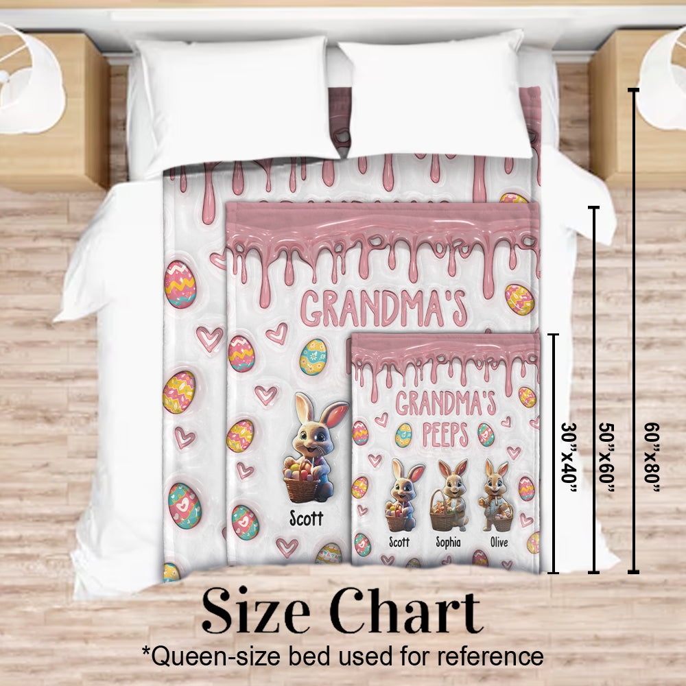 Grandma's Peeps - Personalized Grandma Blanket