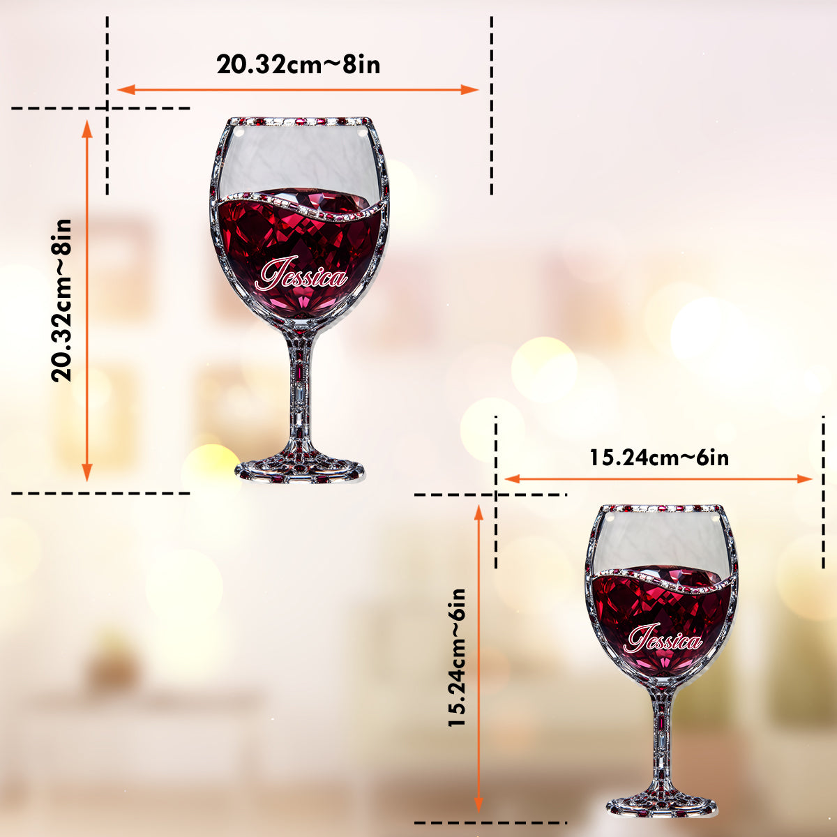 Juste une fille qui aime le vin - Attrape-soleil personnalisé à suspendre à la fenêtre