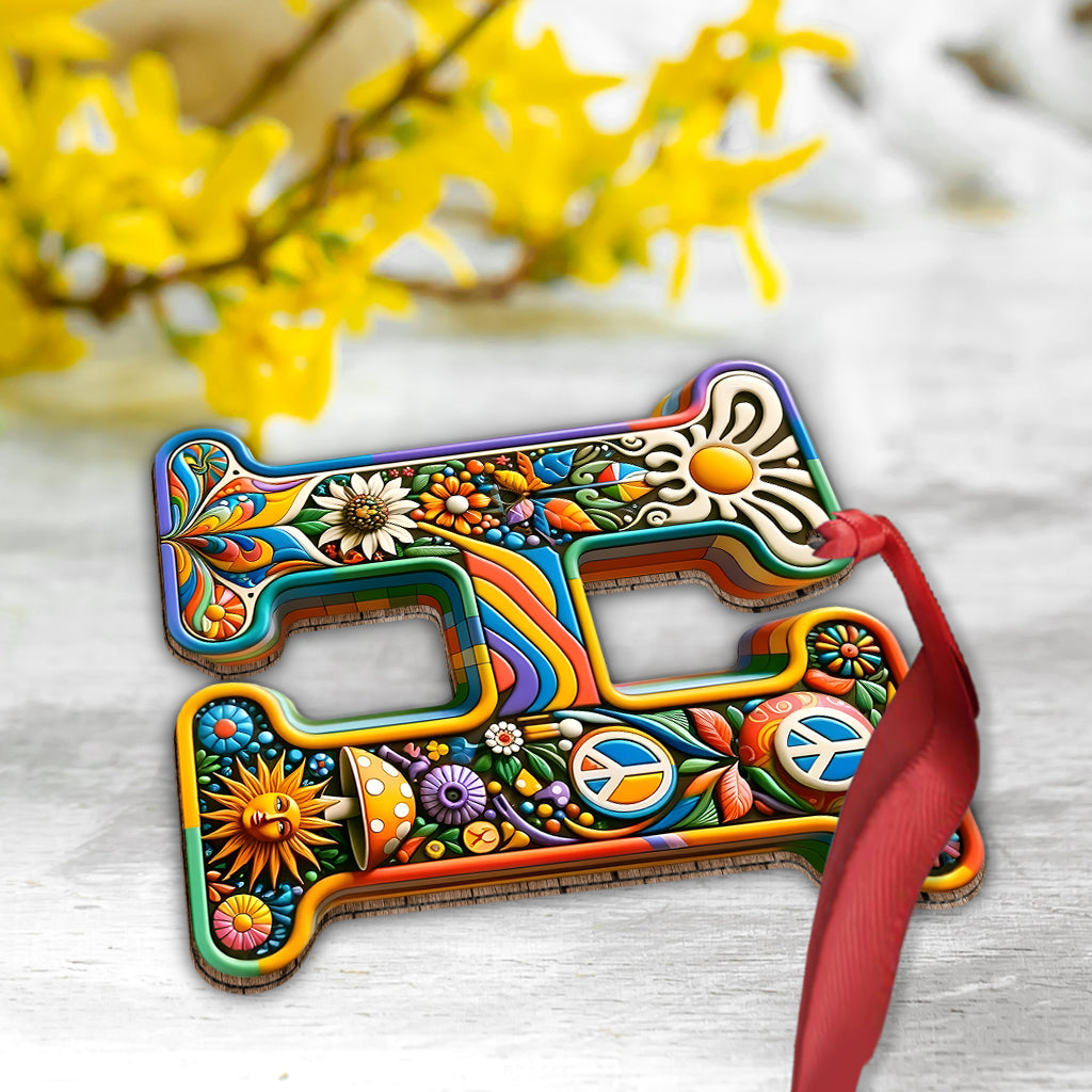 Beautiful Hippie Letter - Personalized Hippie Ornament