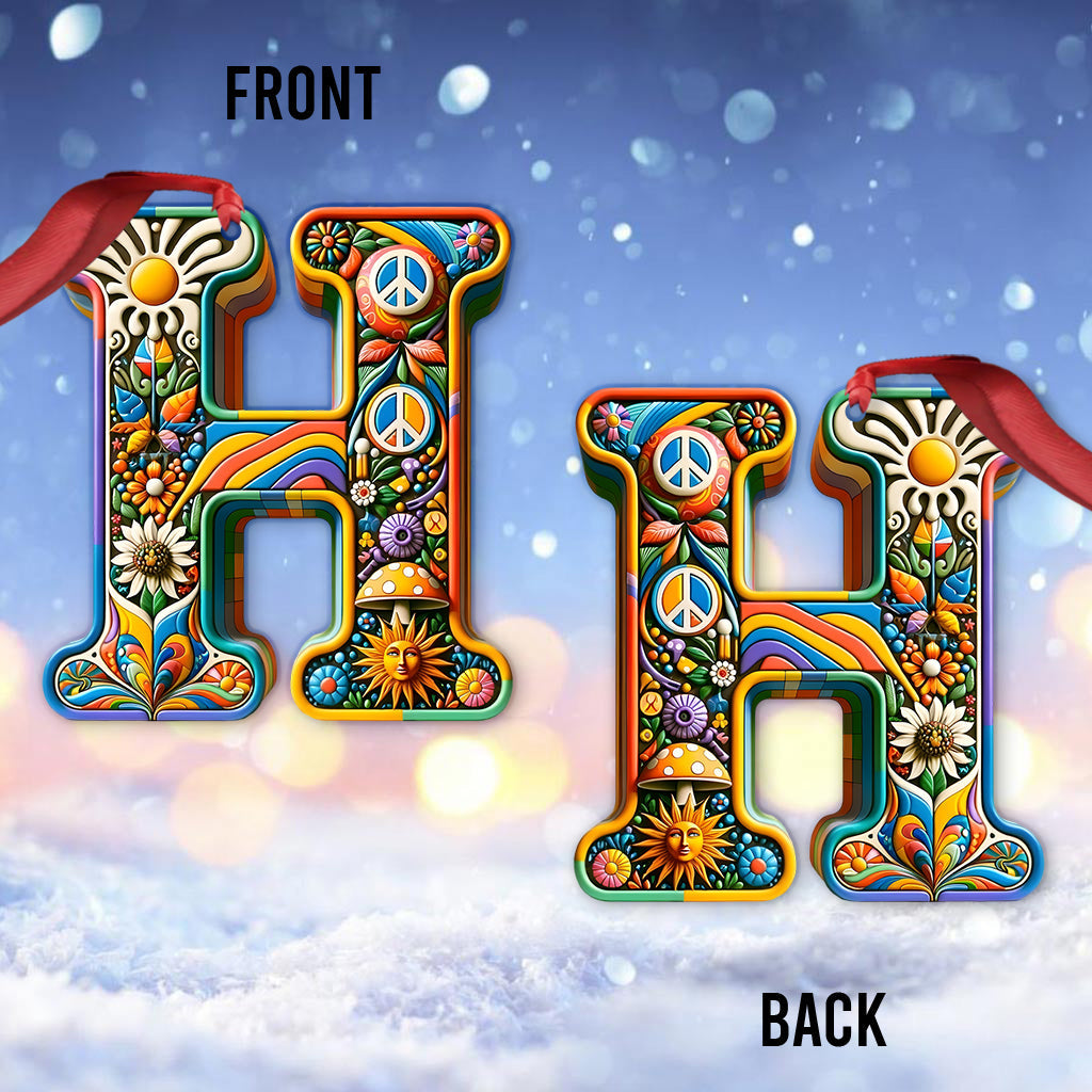 Beautiful Hippie Letter - Personalized Hippie Ornament