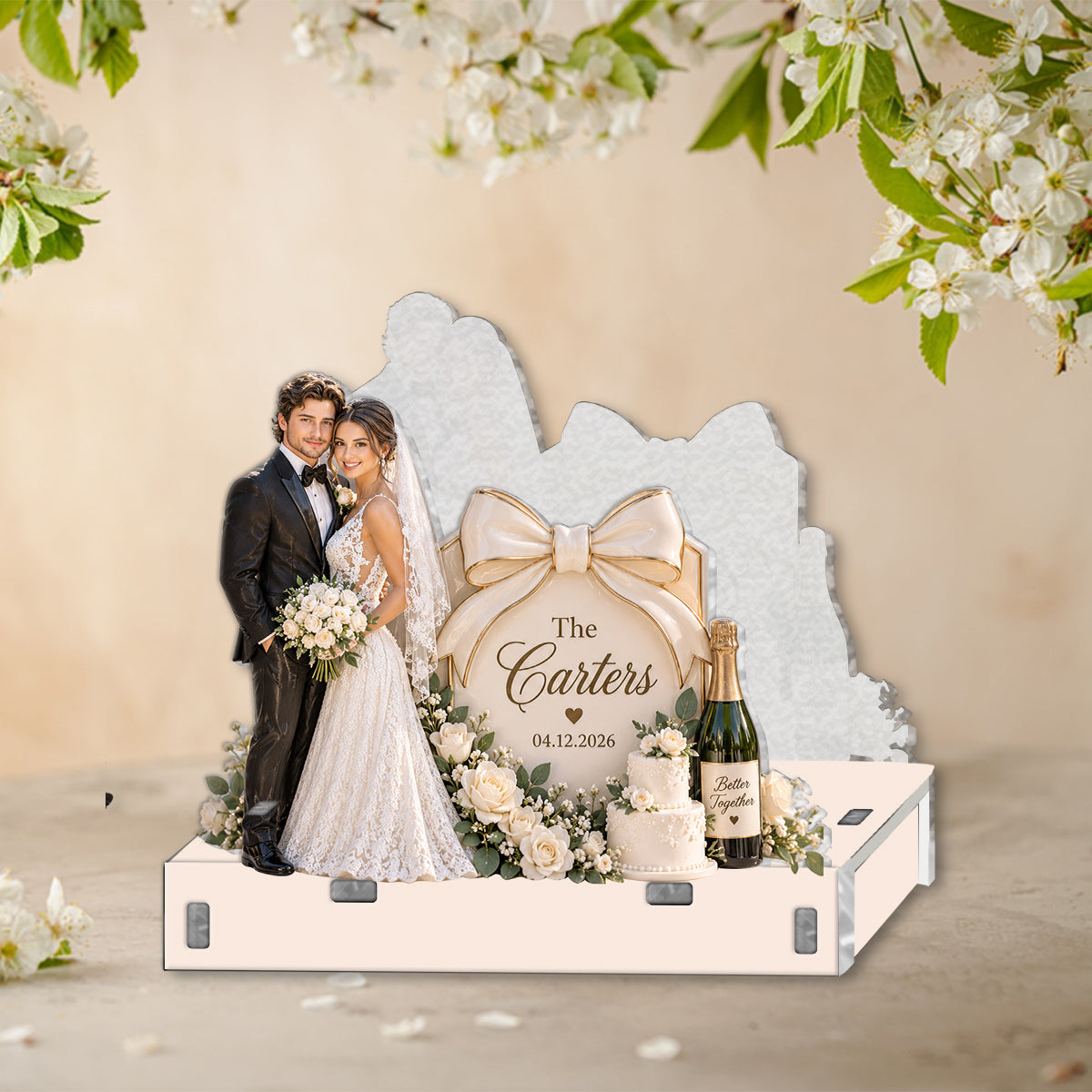 Just Married - Personalized wedding Napkin Holder