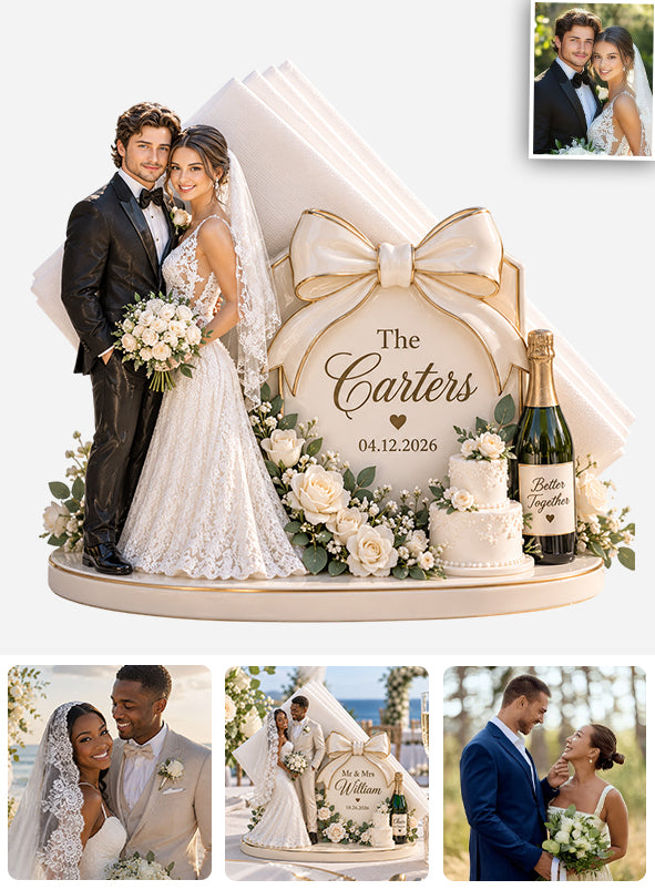 Just Married - Personalized wedding Napkin Holder