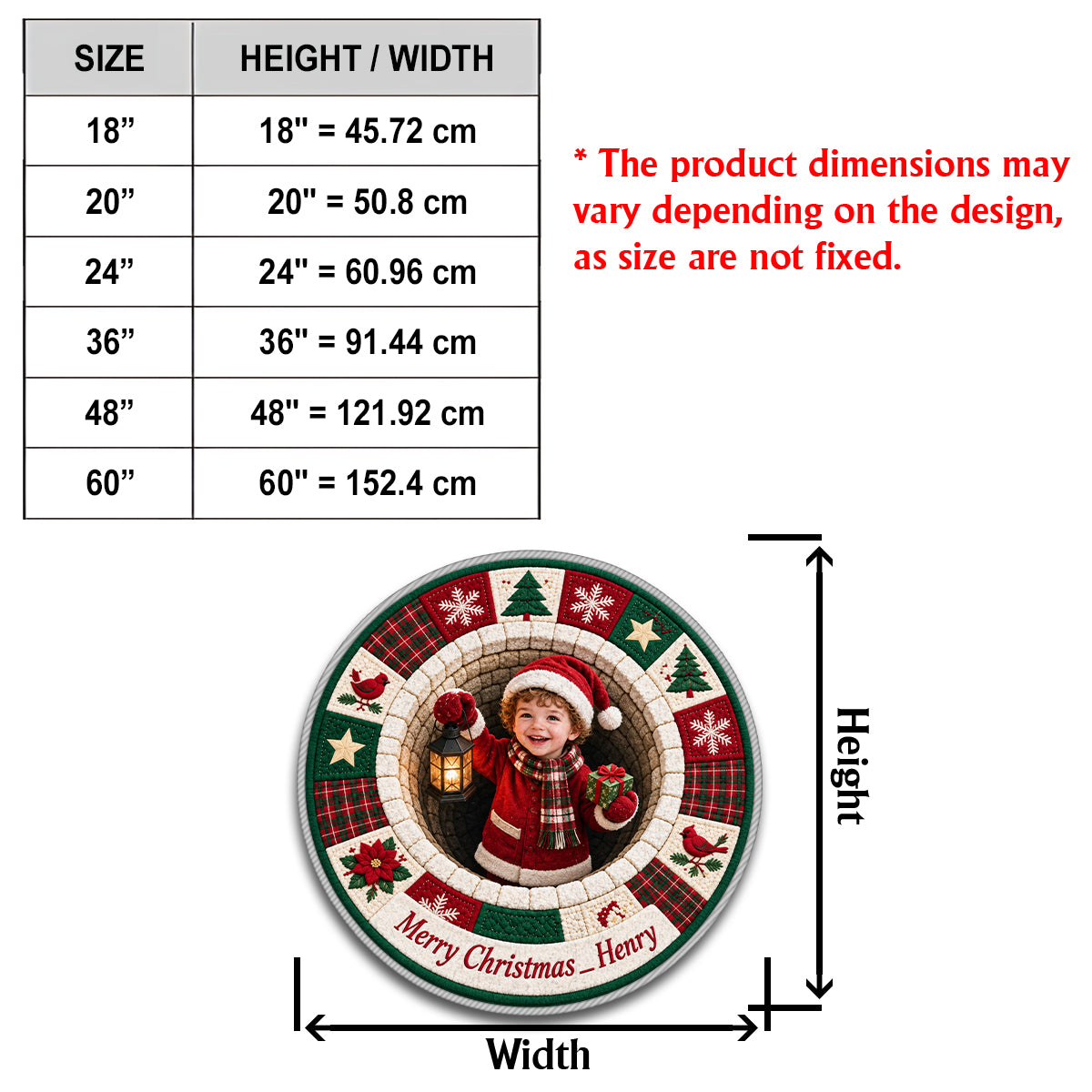 Merry Christmas - Personalized Kid Non-Slip Tufted Rug
