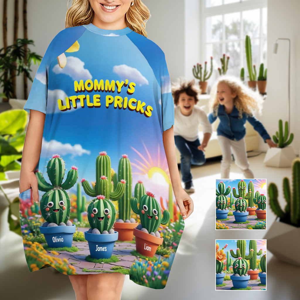 Les petits picotements de maman - Robe-t-shirt de nuit personnalisée pour maman