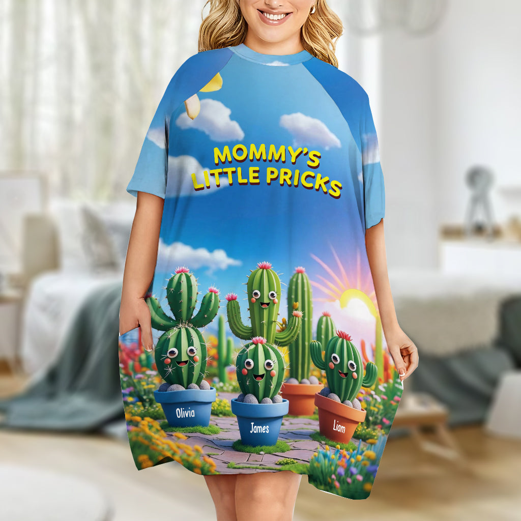 Les petits picotements de maman - Robe-t-shirt de nuit personnalisée pour maman