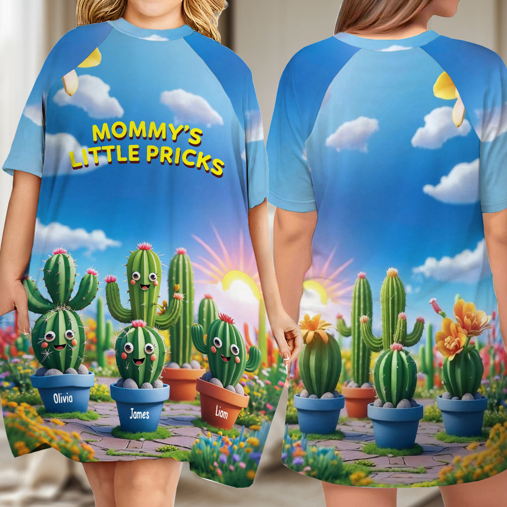 Les petits picotements de maman - Robe-t-shirt de nuit personnalisée pour maman