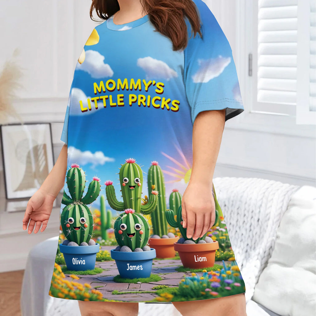 Les petits picotements de maman - Robe-t-shirt de nuit personnalisée pour maman