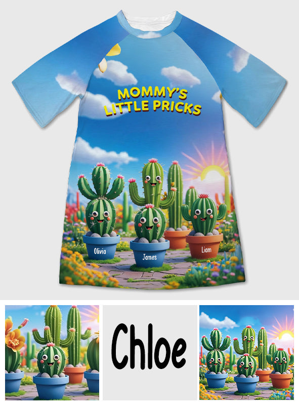 Les petits picotements de maman - Robe-t-shirt de nuit personnalisée pour maman