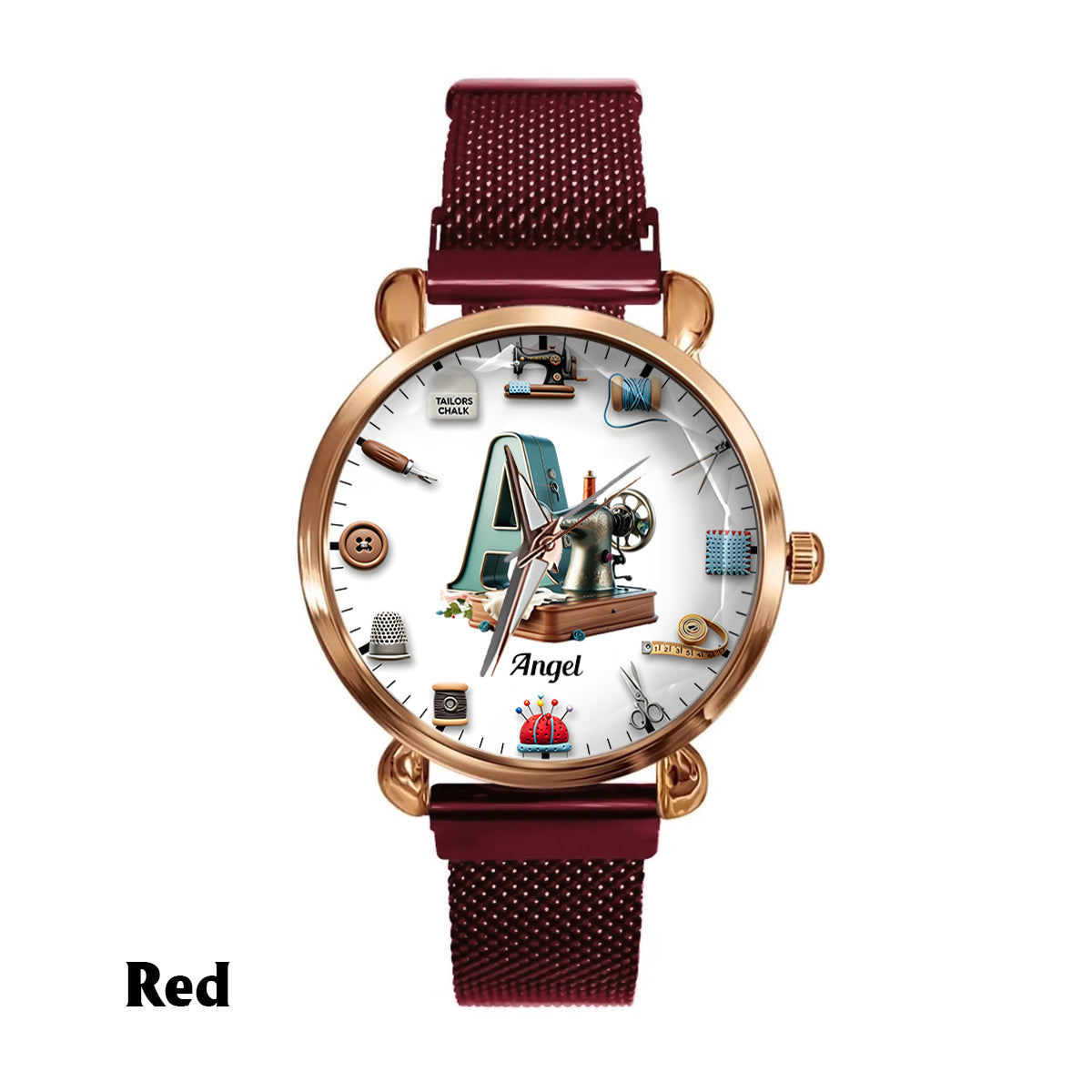 Passionnée de couture - Montre-bracelet personnalisée pour femme 