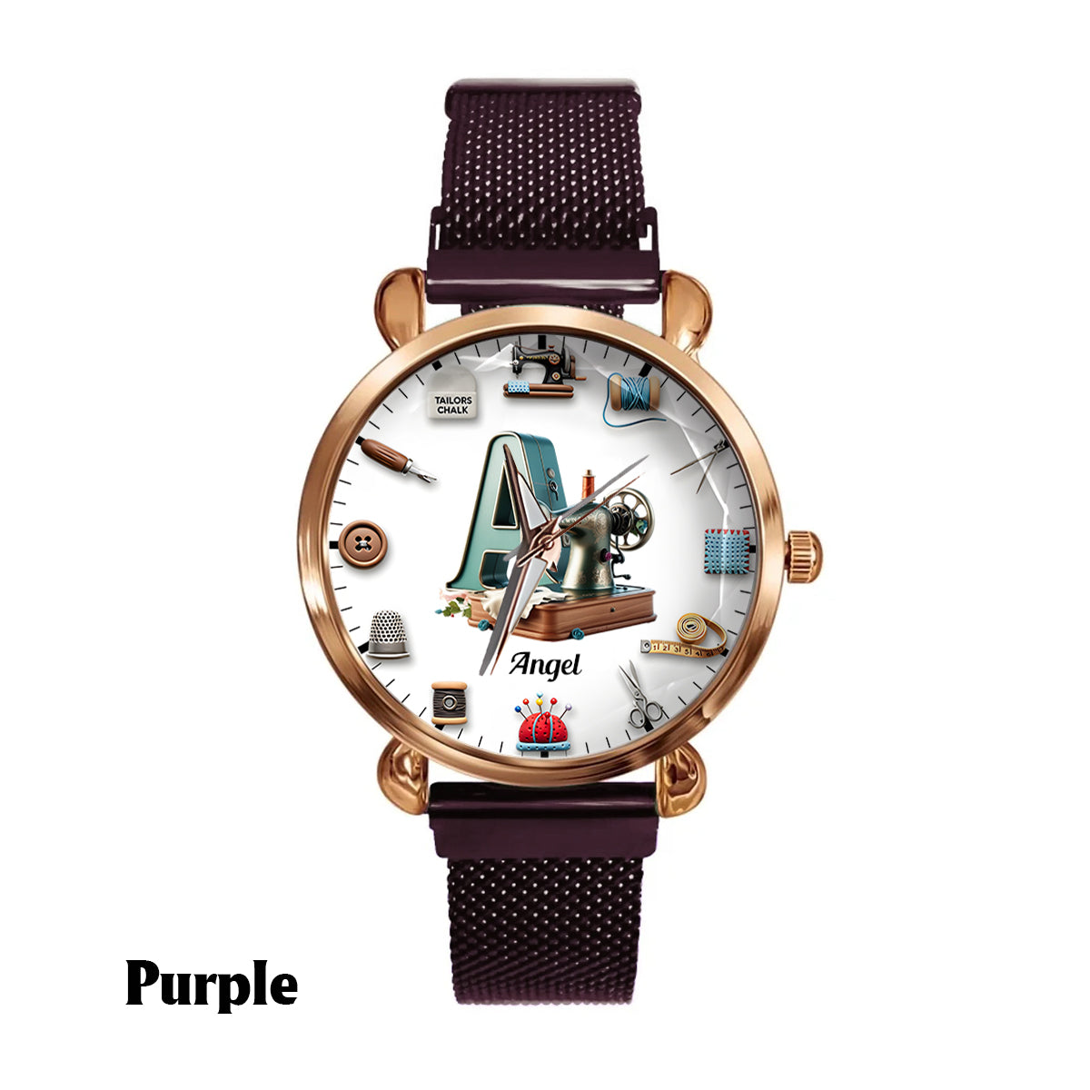 Passionnée de couture - Montre-bracelet personnalisée pour femme 