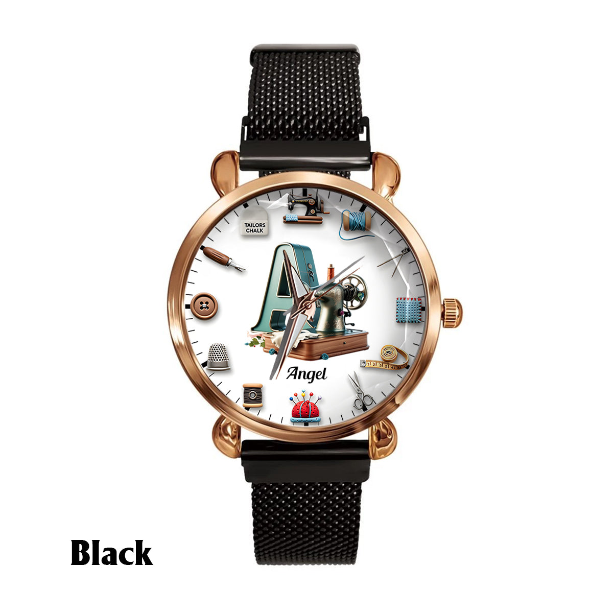 Passionnée de couture - Montre-bracelet personnalisée pour femme 