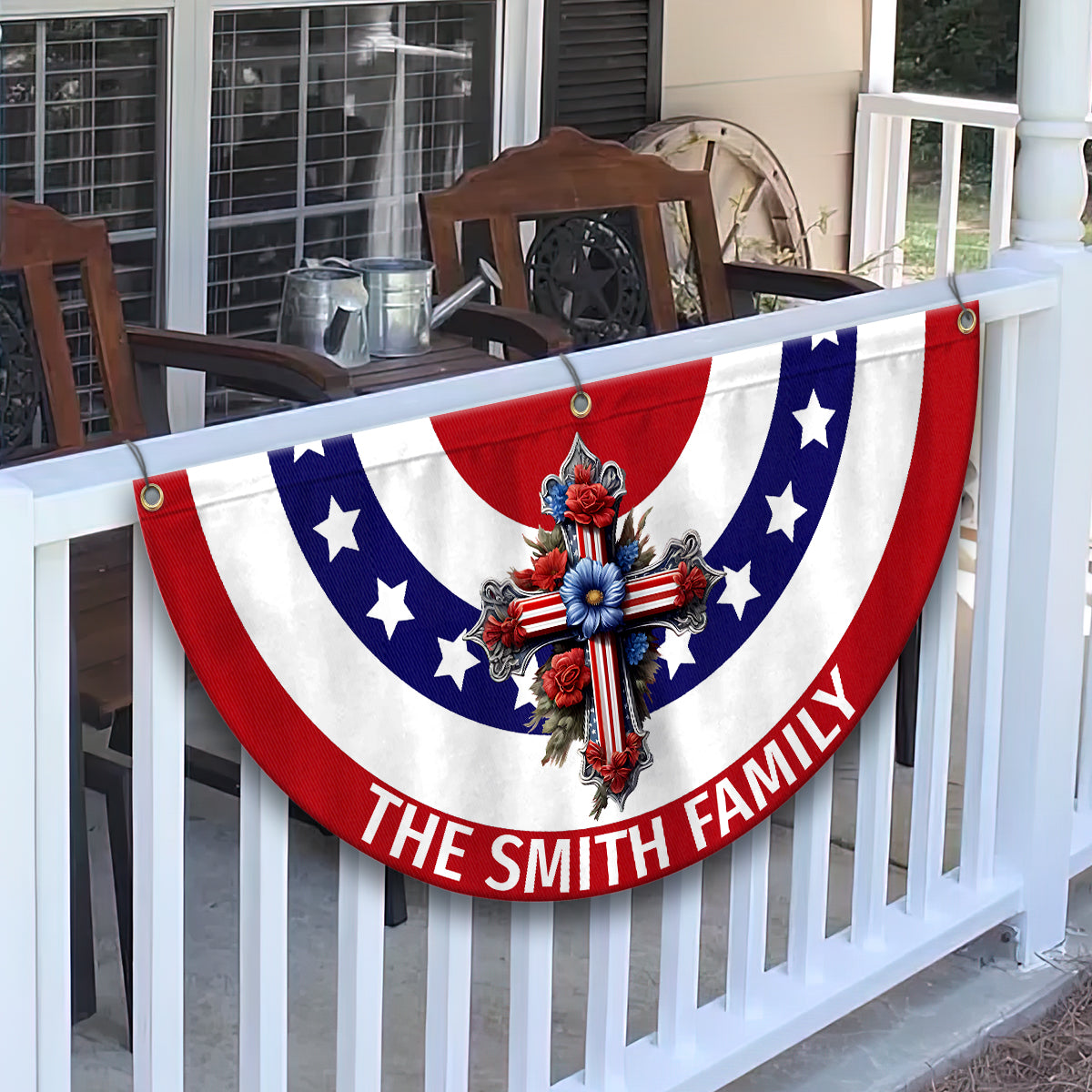 Sainte Famille - Drapeau de paille de paille chrétien personnalisé