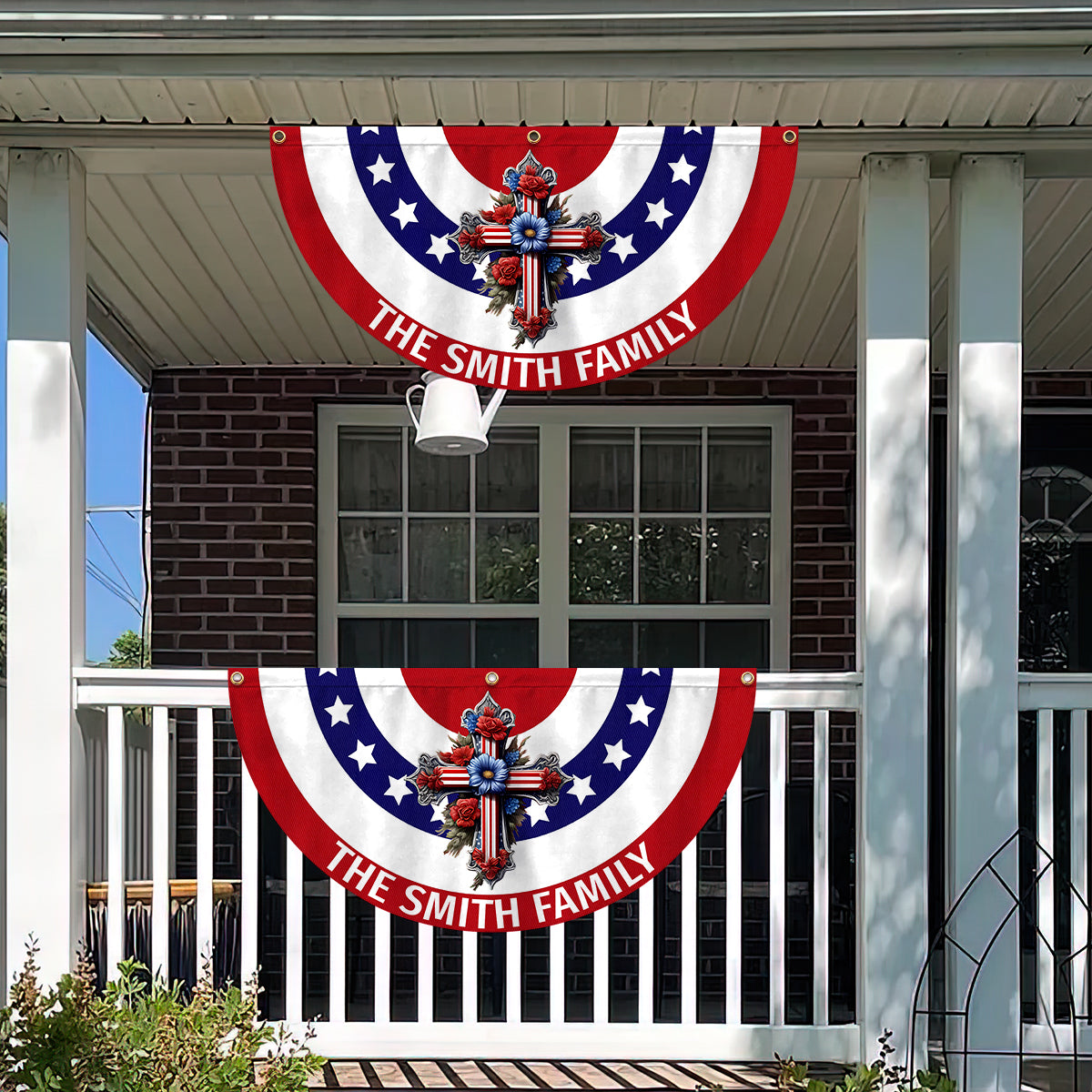 Sainte Famille - Drapeau de paille de paille chrétien personnalisé