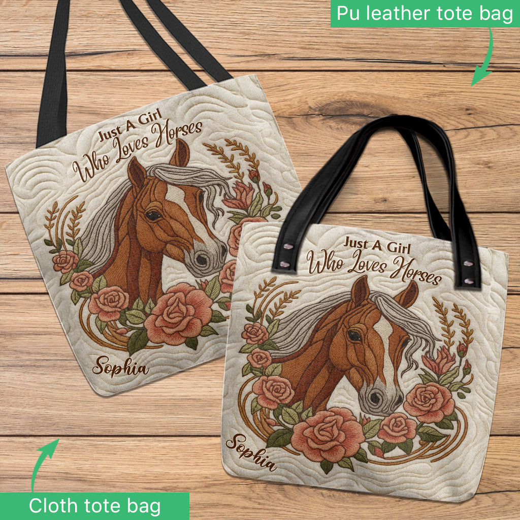 Juste une fille qui aime les chevaux - Sac fourre-tout personnalisé pour chevaux