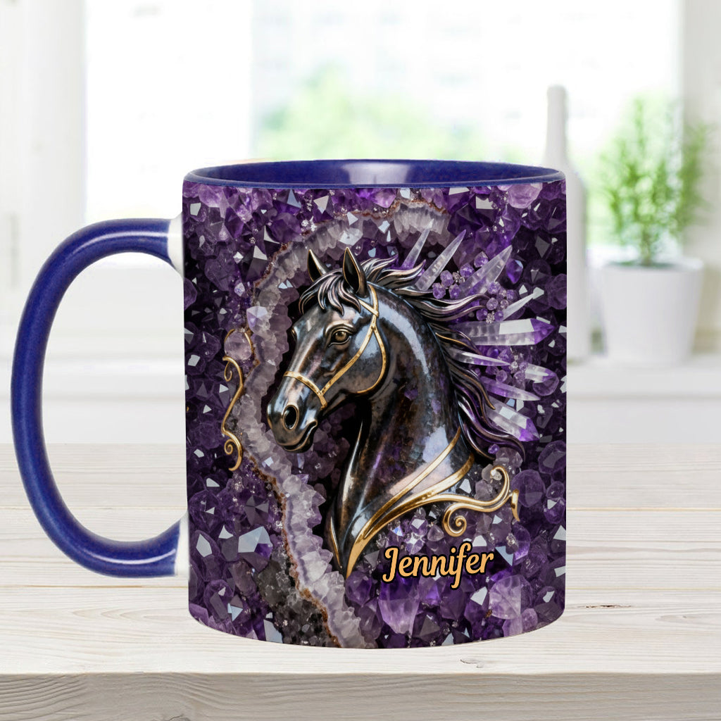 Mug et sous-verre personnalisés Love Horse - Motif cheval