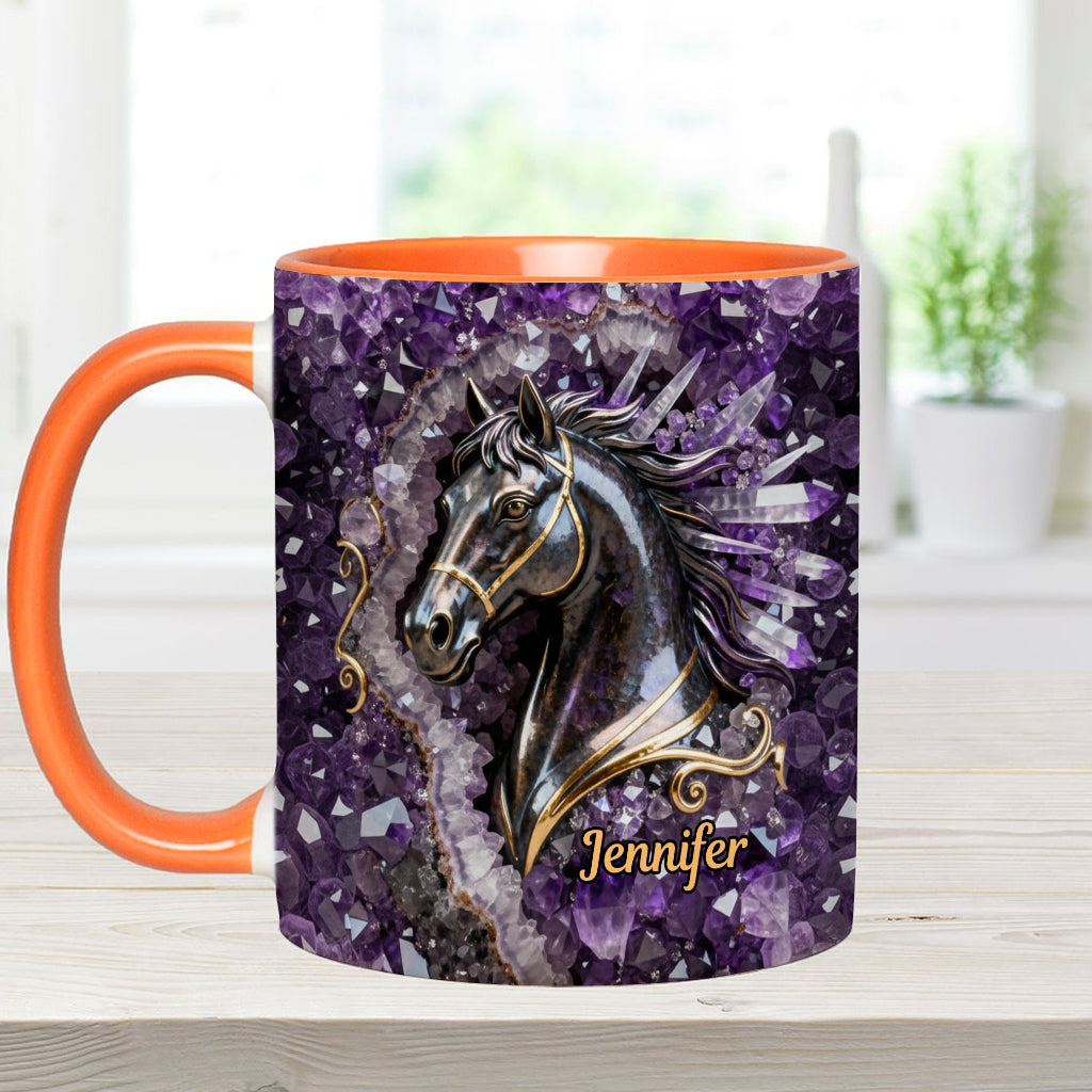 Mug et sous-verre personnalisés Love Horse - Motif cheval
