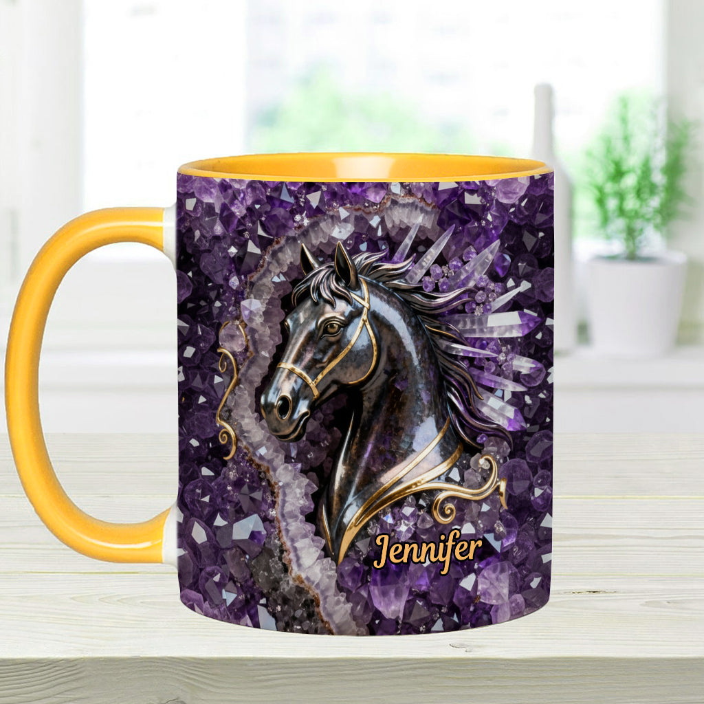 Mug et sous-verre personnalisés Love Horse - Motif cheval