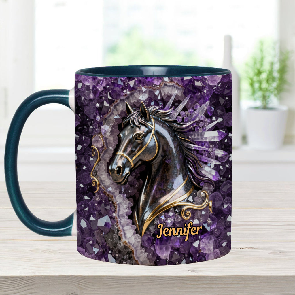 Mug et sous-verre personnalisés Love Horse - Motif cheval