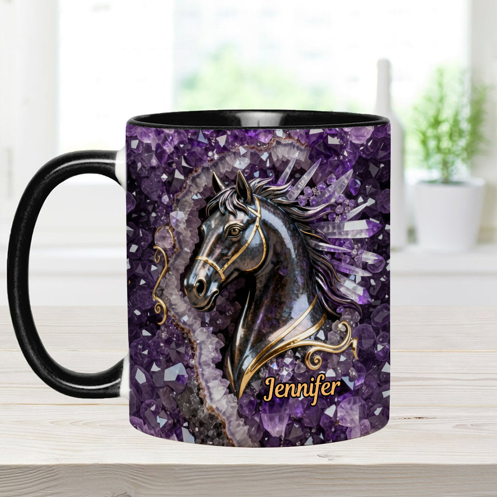 Mug et sous-verre personnalisés Love Horse - Motif cheval