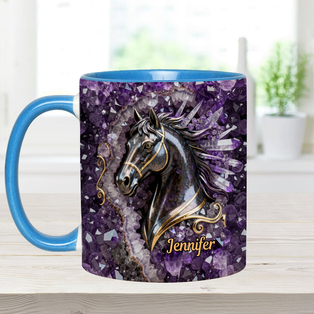 Mug et sous-verre personnalisés Love Horse - Motif cheval