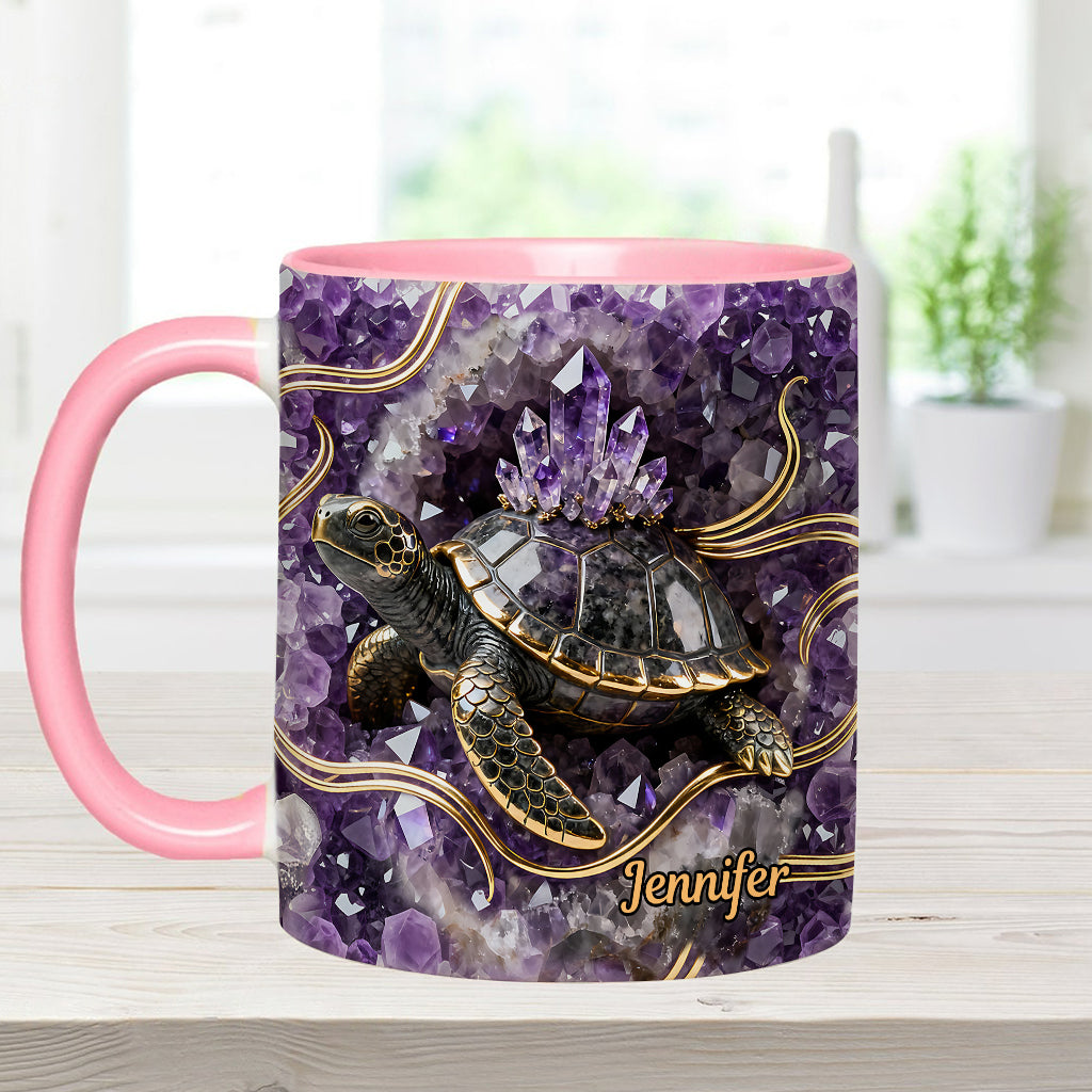 Mug et sous-verre personnalisés « Love Turtle »