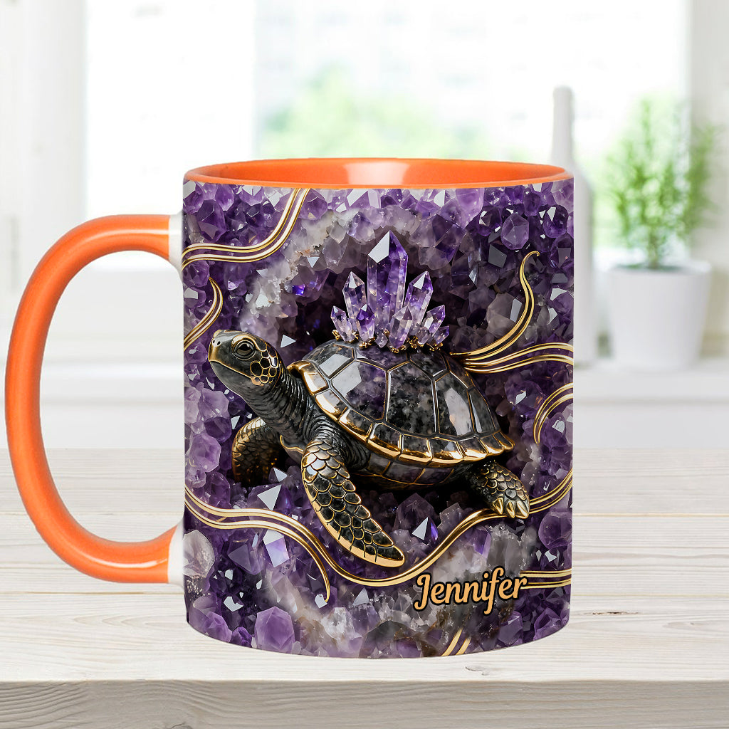 Mug et sous-verre personnalisés « Love Turtle »