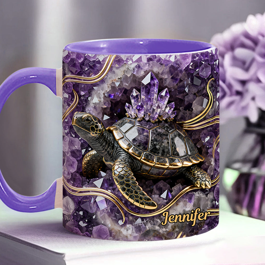 Mug et sous-verre personnalisés « Love Turtle »
