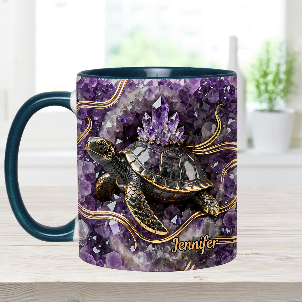 Mug et sous-verre personnalisés « Love Turtle »