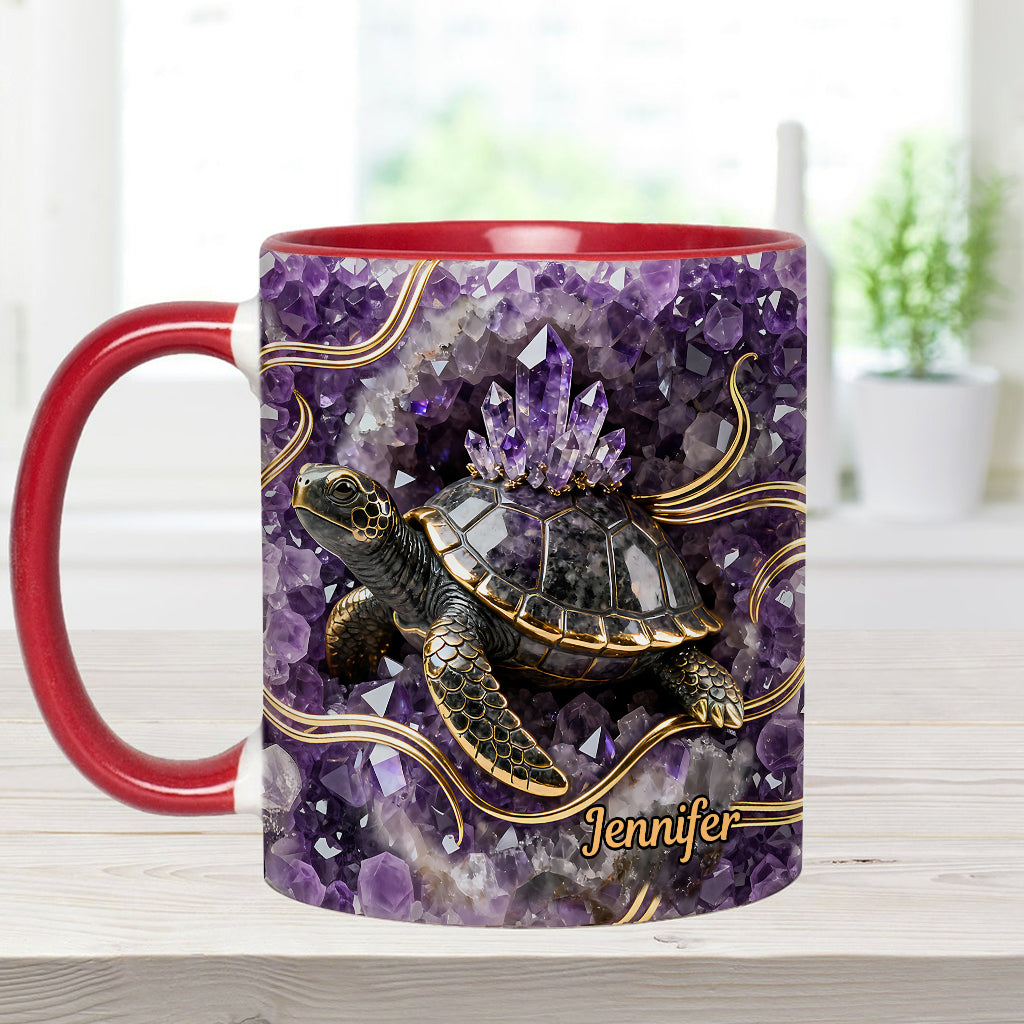 Mug et sous-verre personnalisés « Love Turtle »