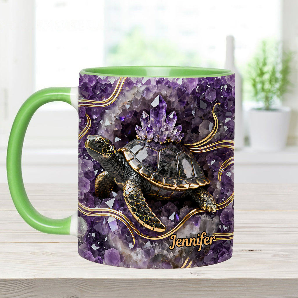 Mug et sous-verre personnalisés « Love Turtle »