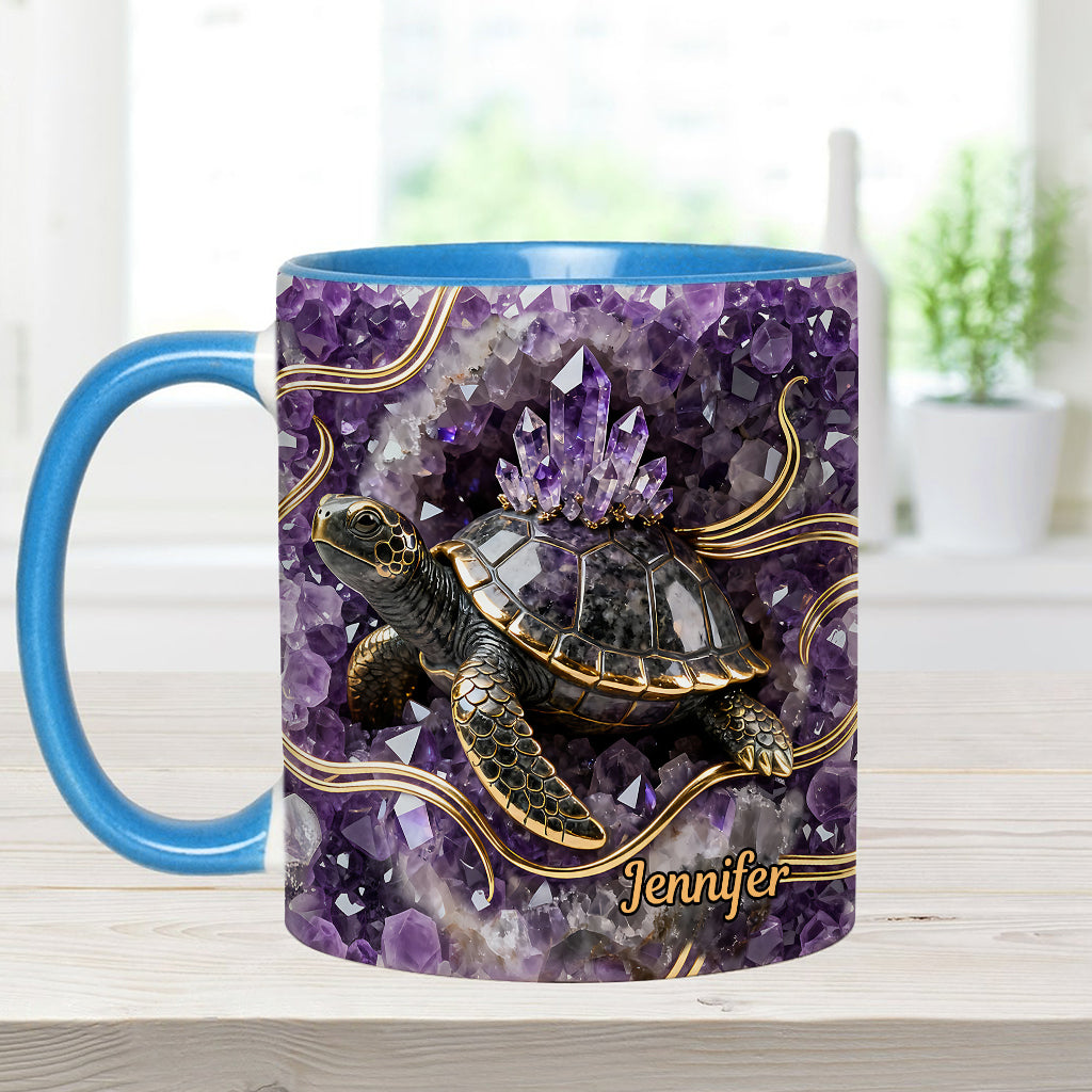 Mug et sous-verre personnalisés « Love Turtle »